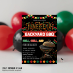 Juneteenth BBQ Cookout Invitation, Black Freedom Celebration Party Invite, Independence Day Backyard Barbecue Printable Digital Template