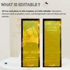 Black Gold Graduation Menu with Photo, Class of 2026 Menu Card, Elegant Grad Dinner Menu Template, Boy Girl Menu, Editable Canva Printable