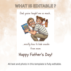 Funny Dad Card for Father’s Day, Dad Birthday Card, Dad Joke Gift from Daughter Son, Printable Digital Download Canva Template
