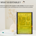 Blue Father’s Day Barbecue Invitation with Photo, Grill Party Invite for Dad, Summer BBQ Cookout Invite, Editable Printable Canva Template