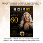 Black Gold 60th Birthday Invitation, 60 and Fabulous Invite, Elegant Party Dinner Brunch, Sixtieth Birthday Card, Photo Canva Template