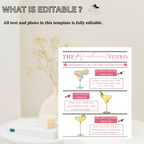 Graduation Bar Menu Template, Signature Drinks Soda Station Sign, High School College Grad Party Drinks, Refreshment Menu, Canva Printable