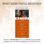 Orange Graduation Newspaper Menu with Photo Template, Senior Grad Dinner Party Menu For Him and Her, Class of 2026 Printable Editable Card