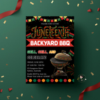 Juneteenth BBQ Cookout Invitation, Black Freedom Celebration Party Invite, Independence Day Backyard Barbecue Printable Digital Template
