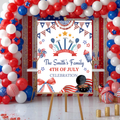 4th of July Welcome Party Sign, Fourth of July Sign, USA Independence day, Patriotic Poster Sign, Red White Blue, Digital Printable template