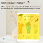 Graduation Signature Drink Menu, Grad Bar Sign Template, Class of 2026 Party Drinks Station , Digital Printable Canva