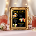 Graduation Bar Menu Template, Editable Drink Menu, Class of 2026 Cocktail Menu, Custom Grad Party Menu, Canva Printable