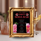 Graduation Soda Bar Menu Template, Editable Drink Station Sign, Class of 2026 Grad Party Drinks, Editable Canva Printable