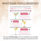 Graduation Bar Menu Template, Signature Drinks Soda Station Sign, High School College Grad Party Drinks, Refreshment Menu, Canva Printable