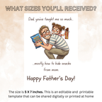 Funny Dad Card for Father’s Day, Dad Birthday Card, Dad Joke Gift from Daughter Son, Printable Digital Download Canva Template