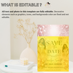 Pink Save the Date Birthday Invitation, Sweet 16 Save Date Party with photo Invite, Quinceanera Event Card, Printable Digital Template