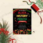 Juneteenth Invitation, Independence Day, Black Freedom Celebration Flyer Card, Black History Month Invite, Digital Printable Template