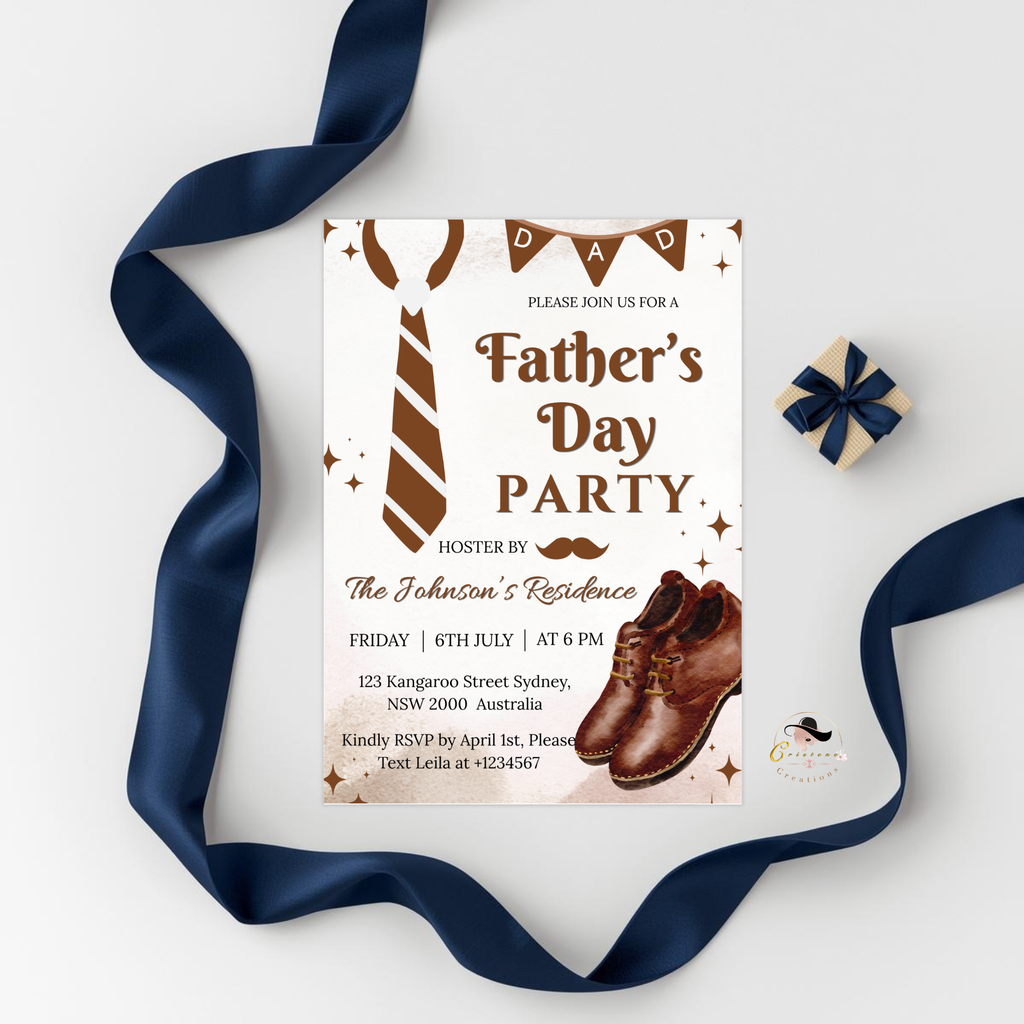 Fathers Day Invitation, Dad BBQ Party Invite, Father's Day Brunch Celebration, Dad Flyer Card, Digital Printable Template
