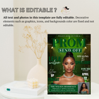 Green Prom Send Off Invitation, Prom Queen with photo invite, Girls Prom Night Party Flyer, Senior Junior Prom, Digital Printable Template