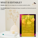 Digital Graduation Announcement Invitation, She Did It invite, Senior Grad Party with photo invite, Elegant Pink Black Printable Template