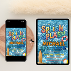 Pool Party Birthday Invitation for Boy, Kids Summer Beach Party Invite, Splish Splash Invite, Blue Printable Editable Digital Template