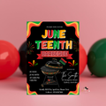 Juneteenth BBQ Party Invitation, Cookout Celebration Invite, Black Freedom Independence Day, Editable Printable Digital Template