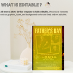 Red Father's Day BBQ Invitation with Photo, Backyard Barbecue Party Invite for Dad Summer Grill Cookout, Editable Digital Printable Template