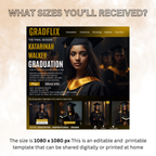 Graduation Invitation Movie Theme with Photo, Black Gold Cinematic Streaming Grad Party, Class of 2026 Flyer Card Invite, Printable Template