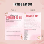 Pink Baby Shower Activity Booklet, Baby Shower Games Bundle Teddy Bear Themed, Magazine Style with photo Printable Party Decor Template