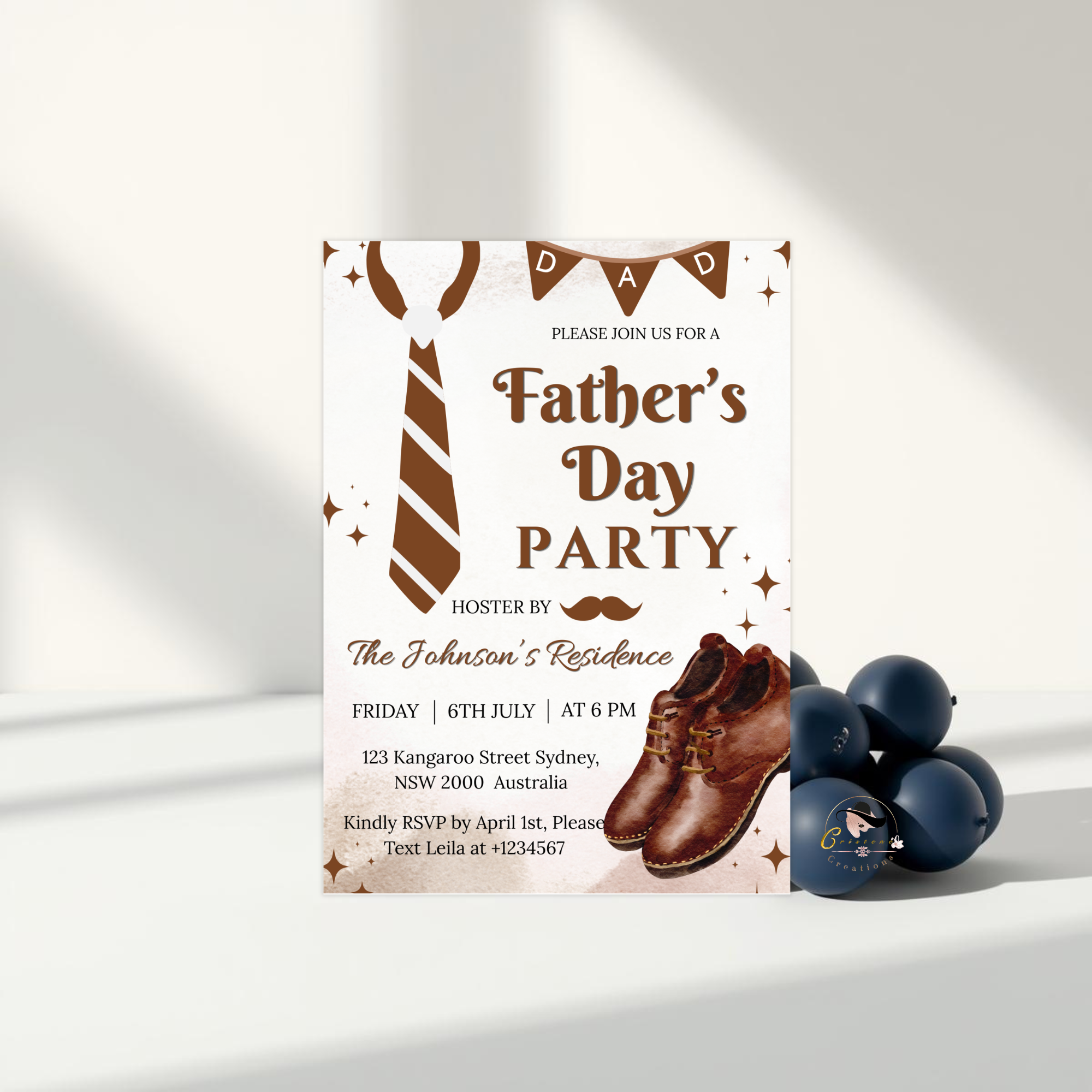 Fathers Day Invitation, Dad BBQ Party Invite, Father's Day Brunch Celebration, Dad Flyer Card, Digital Printable Template