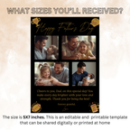 Father’s Day Photo Card Template, Editable DAD Greeting Card, Letter To Dad, Father Appreciation Card, Printable Digital Download