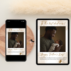 Fathers Day Greeting Card, DAD with photo card, Daddy Card, Letter To Dad, Father Thank You Card Custom Printable Template