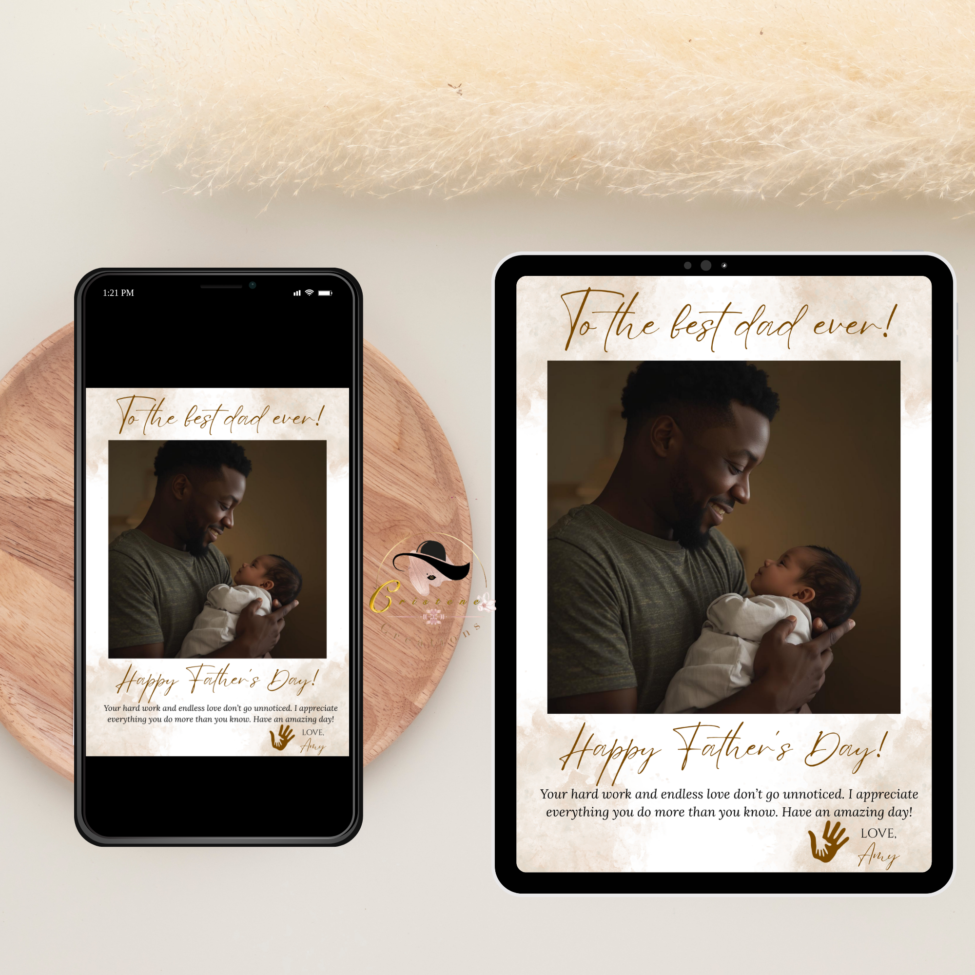 Fathers Day Greeting Card, DAD with photo card, Daddy Card, Letter To Dad, Father Thank You Card Custom Printable Template