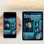 Teal Boy Graduation Invitation, Senior Grad Party with photos invite, Male College High school Graduates Announcement Card Flyer Template