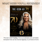 70th Birthday Invitation for Man and Woman, 70 and Fabulous, Photo Invitation Template, Birthday Dinner Brunch Invite, Editable Canva Card