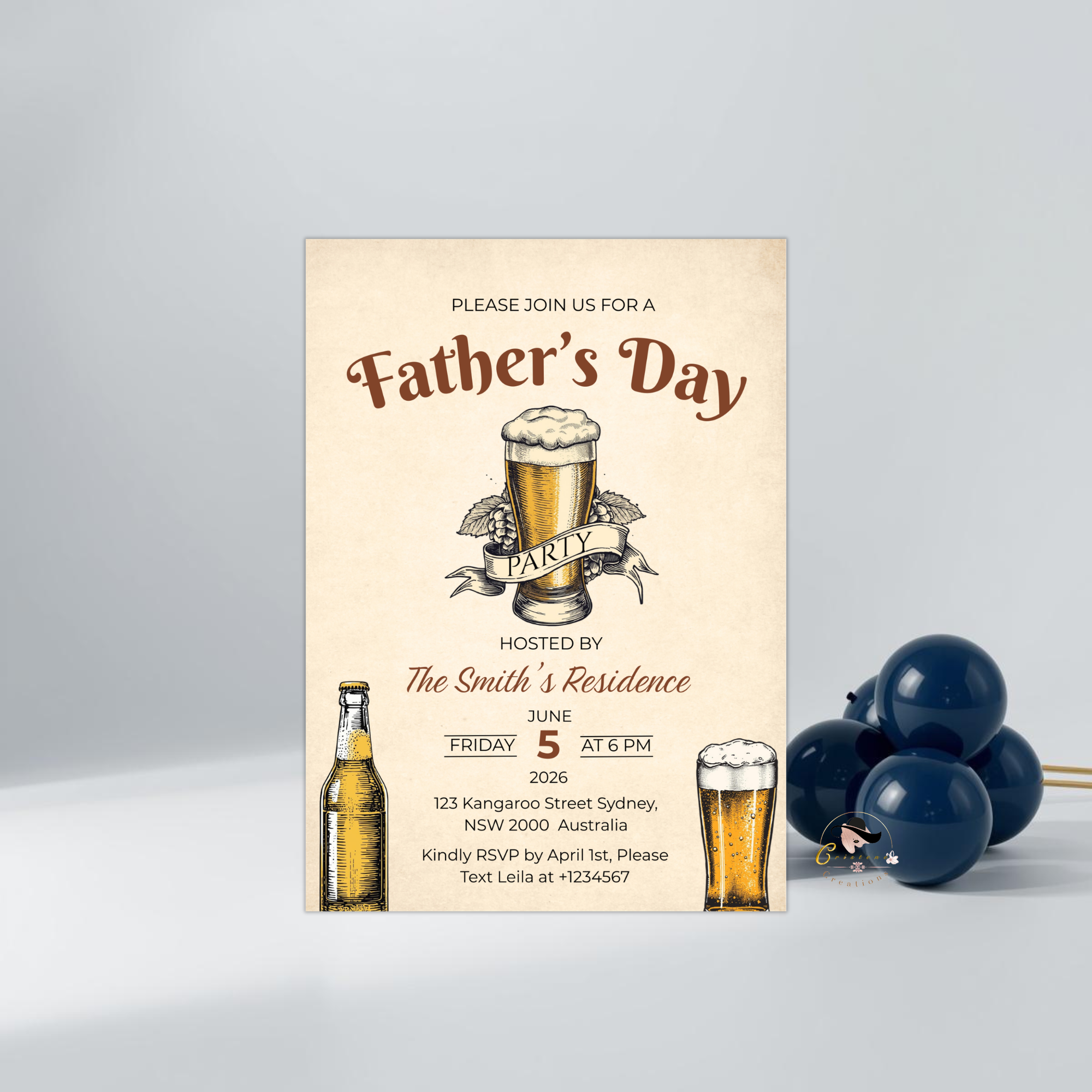 Fathers Day Invitation, Dad Beer Party Invite, Father's Day Whiskey Celebration, Dad Flyer Card, Digital Printable Template
