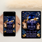 Graduation Save The Date Invitation, High School Grad Announcement Card with photo invite, Class of 2026 Flyer, Digital Printable Template