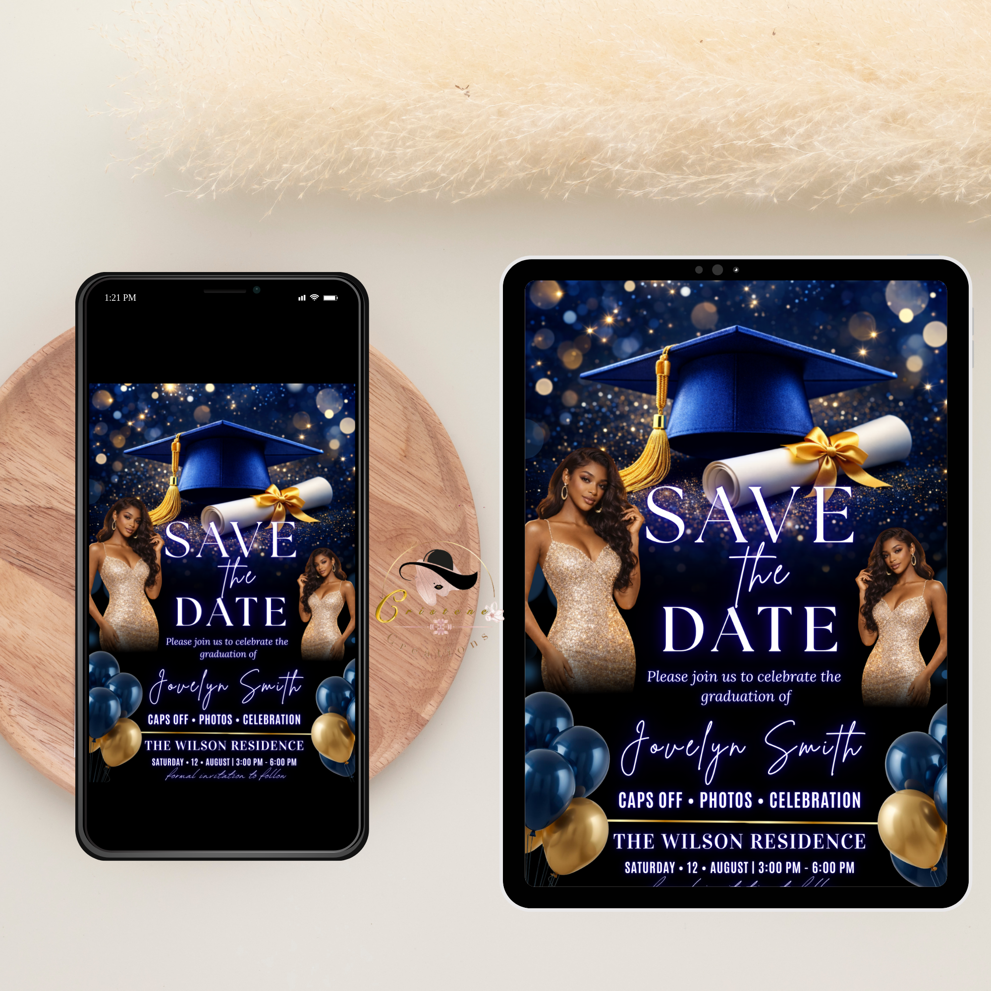Graduation Save The Date Invitation, High School Grad Announcement Card with photo invite, Class of 2026 Flyer, Digital Printable Template