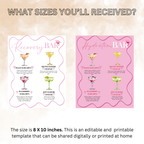 Nurse Graduation Drink Sign, Pink RN LPN CNA Cocktail Menu Card, Nursing Signature Drinks Hydration Station, Editable Printable Template