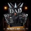 Father’s Day Invitation Magazine Style with Photo, Suit and Tie Dad Party Invite, Brunch or Dinner Invite, Canva Printable Digital Template