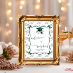 Green Coquette Graduation Table Signs Bundle, Senior Grad Favor sign, College Fund Sign, Food Sign, Graduates Party Decor Printable Template