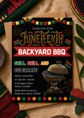 Juneteenth BBQ Cookout Invitation, Black Freedom Celebration Party Invite, Independence Day Backyard Barbecue Printable Digital Template