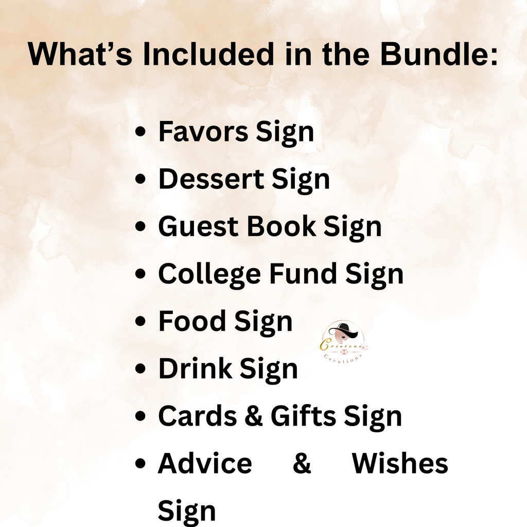 Graduation Party Table Signs Bundle, Senior Grad Favor sign, Dessert Sign, Food and Drinks Sign, Woman Graduates Decor Printable Template