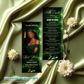 Green Graduation Dinner Menu with Photo, Class of 2026 Menu Card, Elegant Grad Brunch Menu Template, Girl Boy Menu, Editable Canva Printable