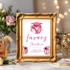 Graduation Party Table Signs Bundle, Senior Grad Favor sign, Dessert Sign, Food and Drinks Sign, Woman Graduates Decor Printable Template