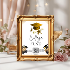 White Gold Graduation Party Table Signs Bundle, Senior Grad Favor sign, Dessert Sign Food and Drinks Sign Graduates Decor Printable Template