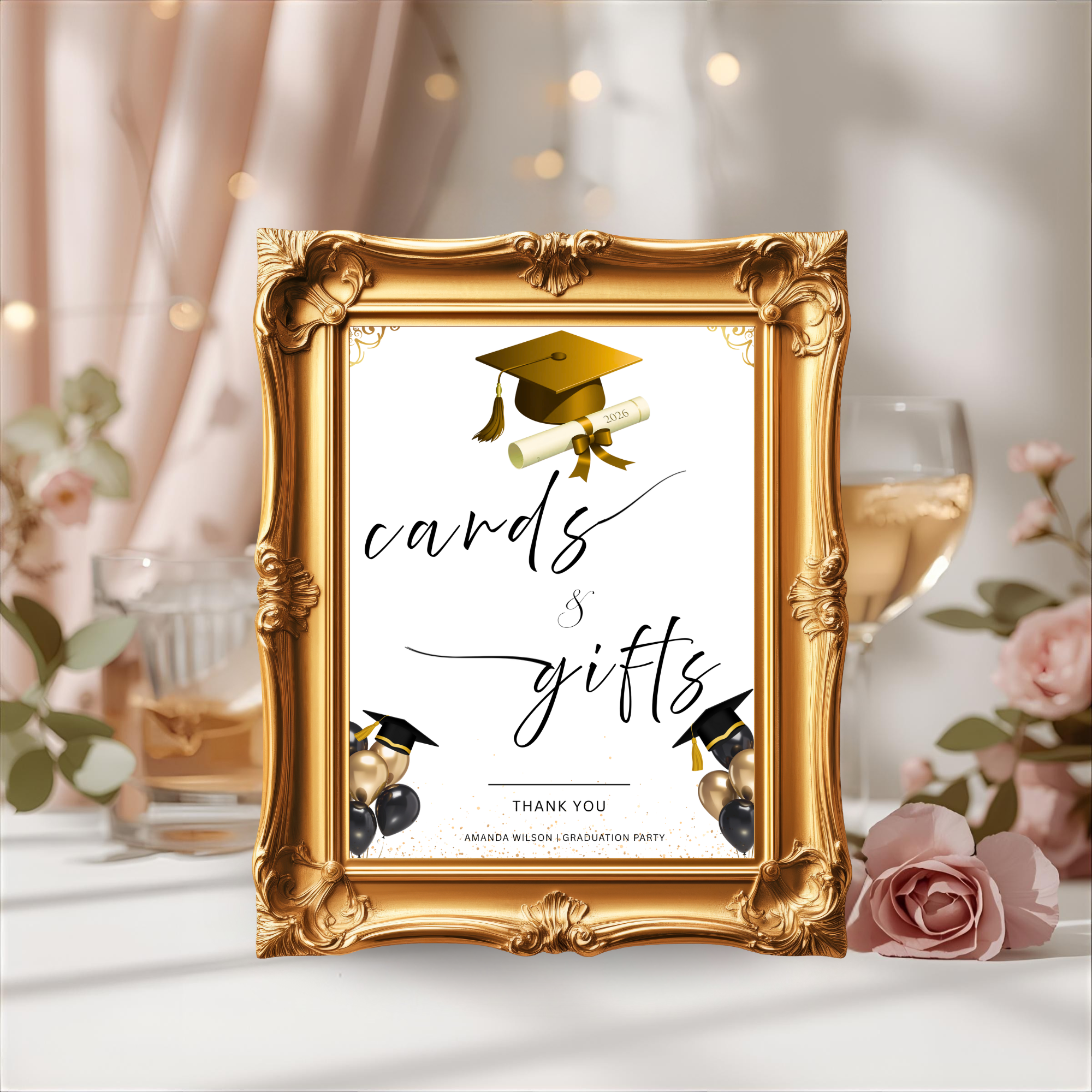 White Gold Graduation Party Table Signs Bundle, Senior Grad Favor sign, Dessert Sign Food and Drinks Sign Graduates Decor Printable Template