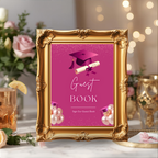 Pink Graduation Party Table Signs Bundle, Senior Grad Favor sign, Dessert Sign, Food and Drinks Sign, Woman Graduates Printable Template
