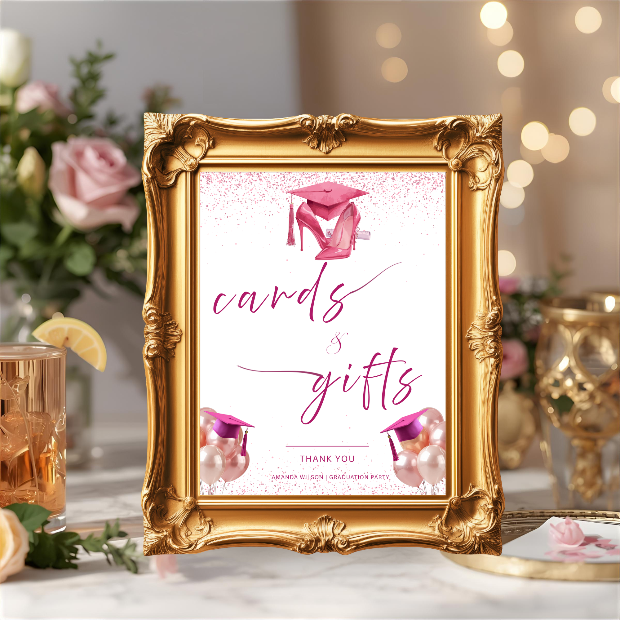 Graduation Party Table Signs Bundle, Senior Grad Favor sign, Dessert Sign, Food and Drinks Sign, Woman Graduates Decor Printable Template