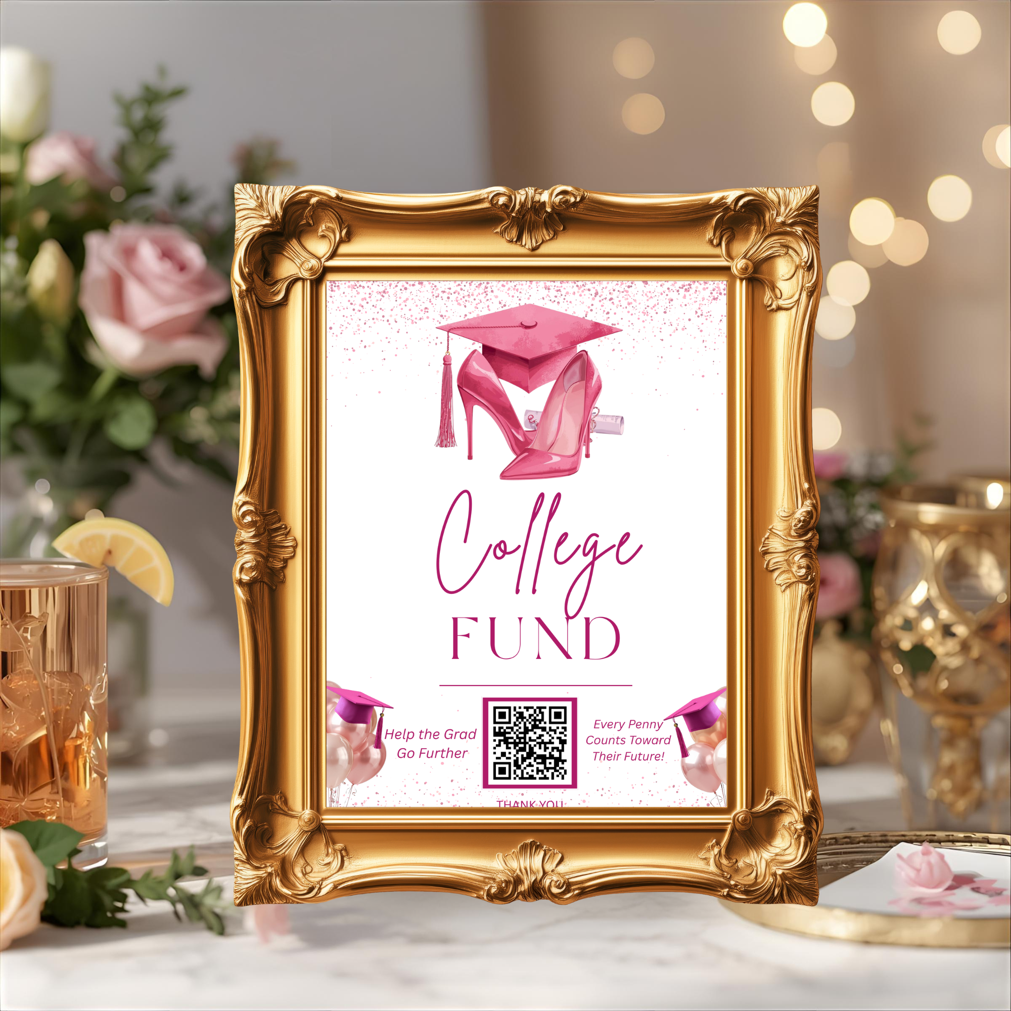 Graduation Party Table Signs Bundle, Senior Grad Favor sign, Dessert Sign, Food and Drinks Sign, Woman Graduates Decor Printable Template