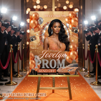 Orange Prom Send Off Welcome Party Sign, Prom Queen Poster Sign with photo, Elegant Party Board Sign, Senior Junior Night Printable Template