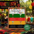 Juneteenth Signature Drinks Bar Menu Sign, Black Freedom Day Printable Table Sign, Jubilee Day Party Cocktails Sign, Canva Template
