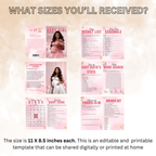 Pink Baby Shower Activity Booklet, Baby Shower Games Bundle Teddy Bear Themed, Magazine Style with photo Printable Party Decor Template