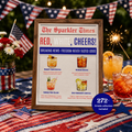4th of July Drink Menu Sign, Patriotic Signature Drinks Bar Menu, Red White Blue Party, Fourth of July Cocktails Menu, Printable Template