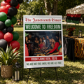 Newspaper Juneteenth Welcome Sign Template with Photo, Black Freedom Day BBQ Cookout Celebration, June 19th Party Sign Printable Template